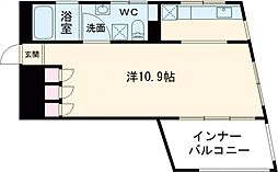 Ｔｒｅｆｏｒｍ 3階ワンルームの間取り