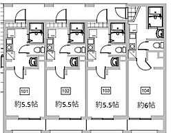 OPEN RISE大和田I 104 1階1Kの間取り