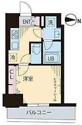 レガリア新中野 5階1Kの間取り