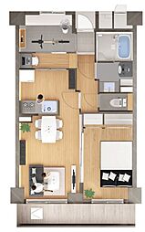 シェル　クレール大森 2階2LDKの間取り