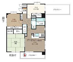 ライオンズシティ田無 904 9階3LDKの間取り