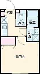 VILLA関町北 102 1階1Kの間取り