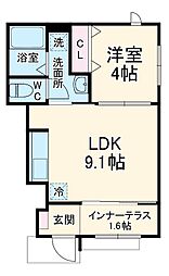 有馬8丁目新築アパート(仮 1LDKの間取図画像