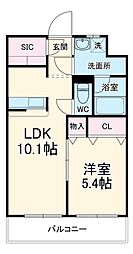 間取図画像 1LDK