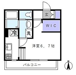 Legare東向島 301 3階ワンルームの間取り