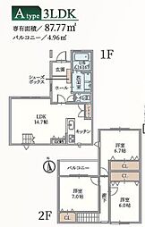 セレニティ 3LDKの間取図画像