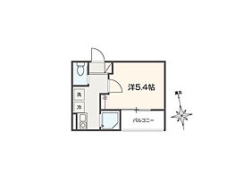 MELLAS矢川IV 1Kの間取図画像