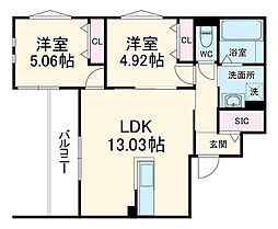 間取図画像 2LDK