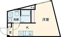 Ludens椎名町 ワンルームの間取図画像