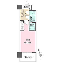 リヴェント玉造 1205 12階1Kの間取り