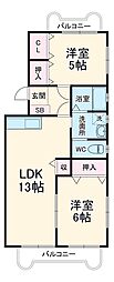 間取図画像 2LDK