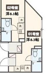 Meldia Residence王子 401 4階1Kの間取り