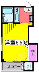 都営新宿線 一之江駅 徒歩4分の賃貸マンション 3階1Kの間取り