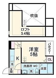 ＫＡＨＡＬＥ八千代Ａ 201 2階ワンルームの間取り