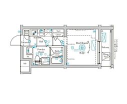 JR南武線 武蔵中原駅 徒歩7分の賃貸マンション 3階1Kの間取り