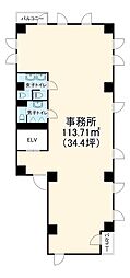 大串ビル ワンルームの間取図画像