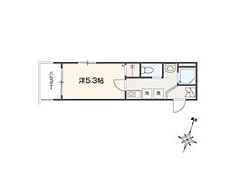 さいたま市南区四谷2丁目アパート 1Kの間取図画像
