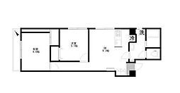 ドメス稲田堤ビル 2DKの間取図画像