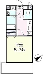 JR総武線 津田沼駅 徒歩12分の賃貸マンション 3階1Kの間取り
