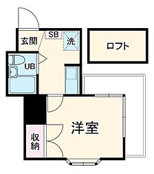 グリーンライフ92 1Kの間取図画像