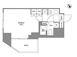 シーズンフラッツ大森西 ワンルームの間取図画像