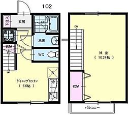 ベイフロント根岸 1DKの間取図画像