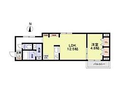 西東京市保谷町1丁目アパート 1LDKの間取図画像