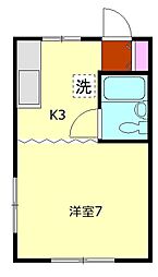 吉崎コーポ 1Kの間取図画像