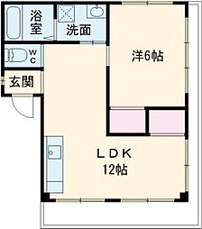 千住Line 1LDKの間取図画像