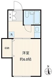 シャトルエイト 1Kの間取図画像