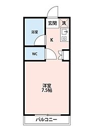 ベル・フラット 1Kの間取図画像