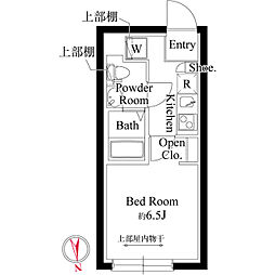 市川市真間2丁目マンション 1Kの間取図画像