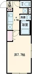 WELLSQUAREISM武蔵小山WEST 1Kの間取図画像
