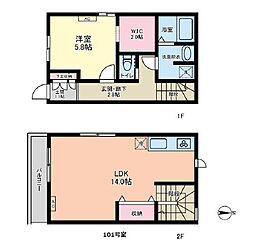 ラ・メゾン・フルール南小岩 1LDKの間取図画像