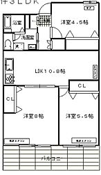 マイサンライズ 3LDKの間取図画像