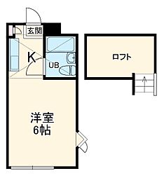 ハイツ東橋本 ワンルームの間取図画像