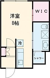 クレール5 1階1Kの間取り
