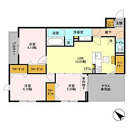 ＲＨＢ幕張本郷 1階3LDKの間取り