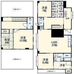 パフィン755 4階4SLDKの間取り