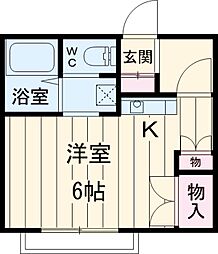 都営新宿線 瑞江駅 徒歩14分の賃貸アパート 2階1Kの間取り