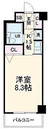 東急東横線 武蔵小杉駅 徒歩9分の賃貸マンション 1階1Kの間取り