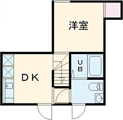 JR中央線 西荻窪駅 徒歩8分の賃貸アパート 1階1DKの間取り