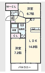 間取図画像 2LDK