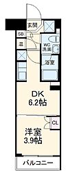 東急東横線 武蔵小杉駅 徒歩10分の賃貸マンション 1階1DKの間取り