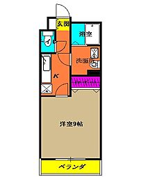 JR総武線 津田沼駅 バス22分 二宮神社前下車 徒歩4分の賃貸アパート 2階1Kの間取り