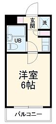 東京メトロ東西線 南行徳駅 徒歩14分の賃貸マンション 1階1Kの間取り