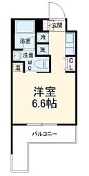 エフパークレジデンス妙蓮寺 3階ワンルームの間取り