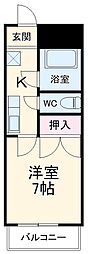 東京メトロ東西線 南行徳駅 徒歩13分の賃貸アパート 2階1Kの間取り