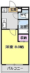 名古屋市営東山線 星ヶ丘駅 バス15分 牧ノ原下車 徒歩6分の賃貸マンション 4階1Kの間取り