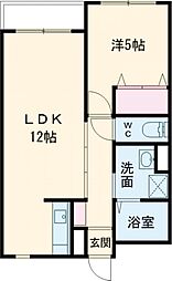 都営新宿線 瑞江駅 徒歩10分の賃貸マンション 3階1LDKの間取り